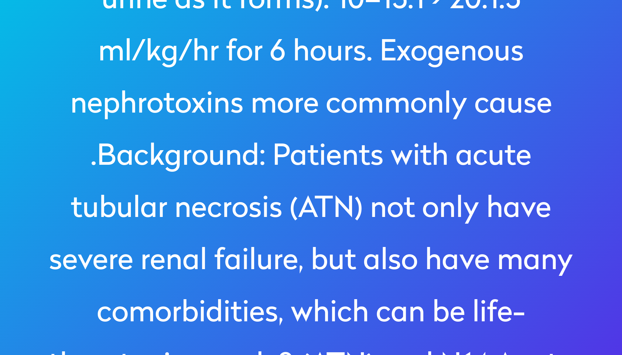 Pathology of Acute tubular injury/necrosis - Pathology Made Simple